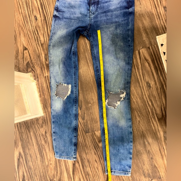Free People Busted Knee Distressed Skinny Jeans W 27 - Picture 12 of 15
